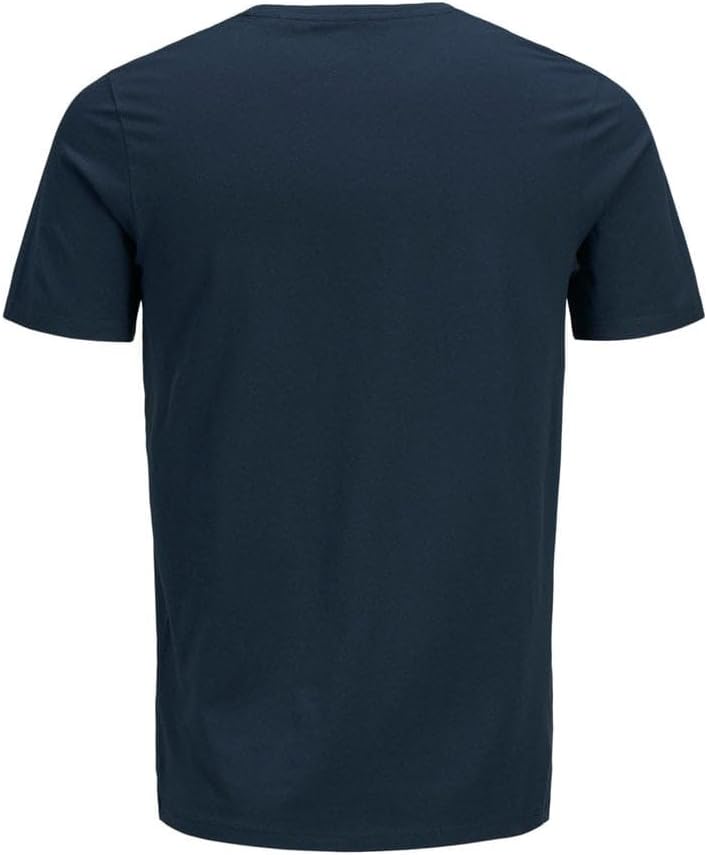 JACK & JONES Male T-Shirt 3er-Pack Logo T-Shirt S Schwarz/Blau/Weiss (/Azul Marino/Blanco), S Schwar