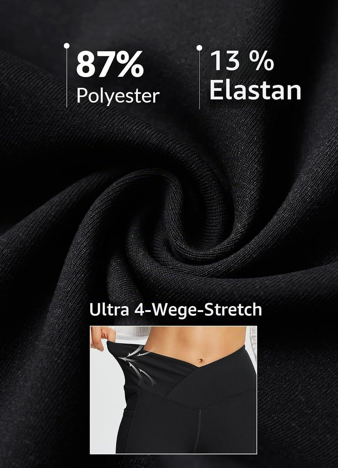 BALEAF Damen Yoga Hose mit Taschen High Waisted Flare Leggings Casual Workout Weite Beinhose S Aa-sc