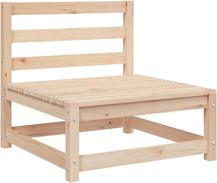 vidaXL Garten Mittelsofa mit Grauen Kissen, Modular Gartenmöbel, Sofa Lounge Sessel für Garten Terra