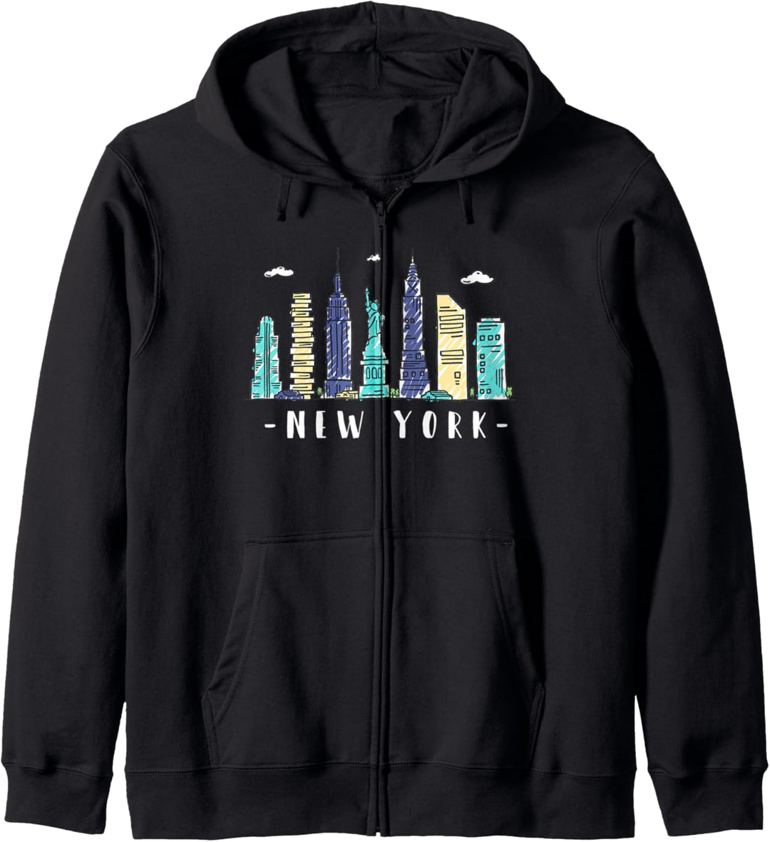 New York Skyline NYC NY City USA Amerika Souvenir Geschenk Kapuzenjacke