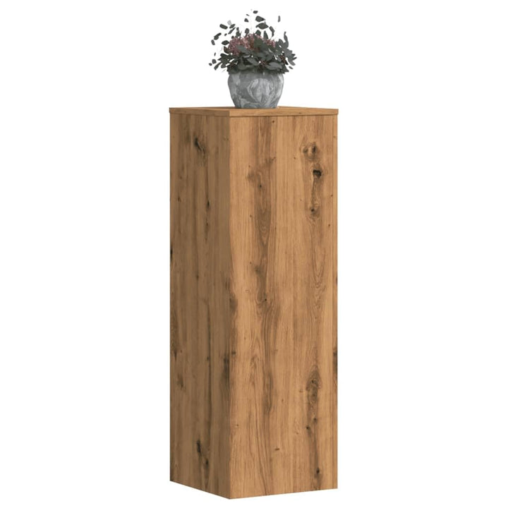 Pflanzenständer 2 STK. Artisan-Eiche 33x33x100 cm Holzwerkstoff Pflanzenregal, Blumenregal Indoor/Ou