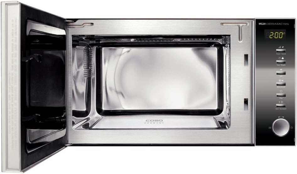 CASO | MG20 Ceramic menu 2-in-1 Mikrowelle mit Grill | Keramikboden und Grill-Rost für 2 Ebenen, 900