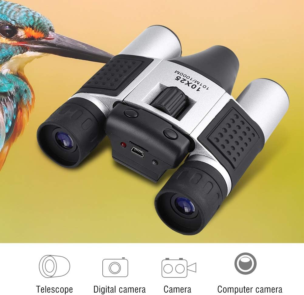 Fernglas Teleskop, 10X25 High Power 1.3MP CMOS HD Fernglas für Vogelbeobachtung/Camping/Wandern/Matc