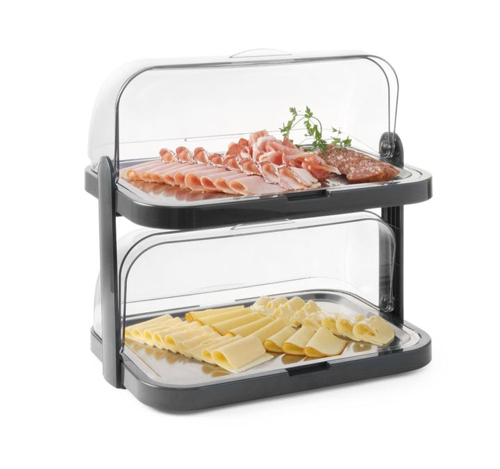 HENDI 871812 Rolltop-Präsenter Gekühlt Double, Double