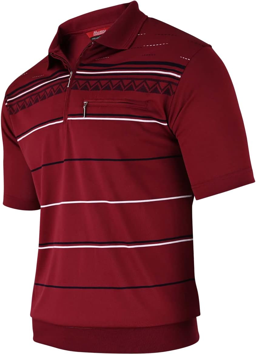 Soltice Herren Polo Shirts Kurzarm, Gestreifte Polohemden mit Brusttasche, Blousonshirts, T-Shirt au