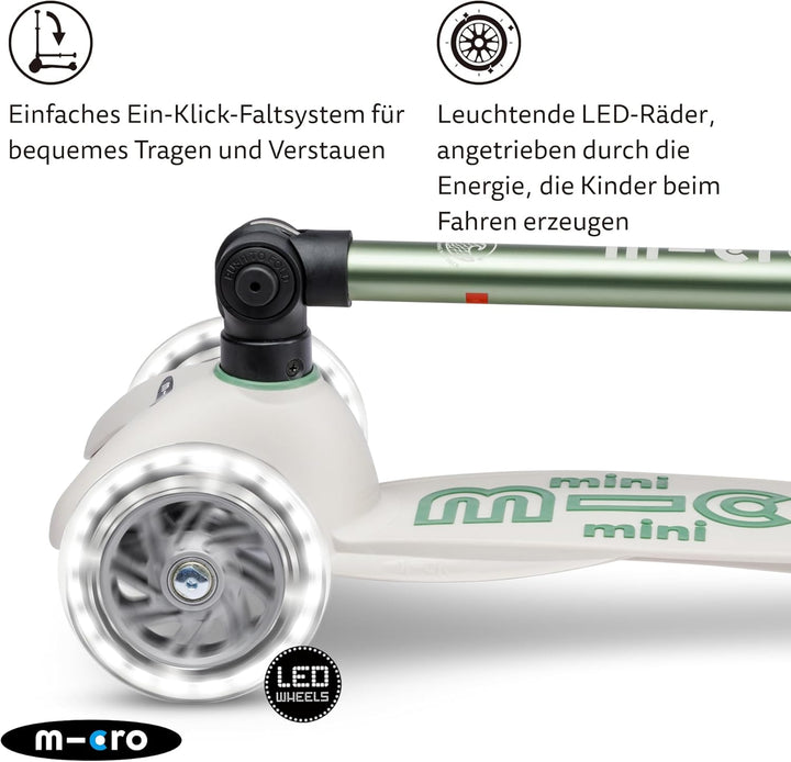 Mini Micro Deluxe Foldable ECO LED Pistachio Green