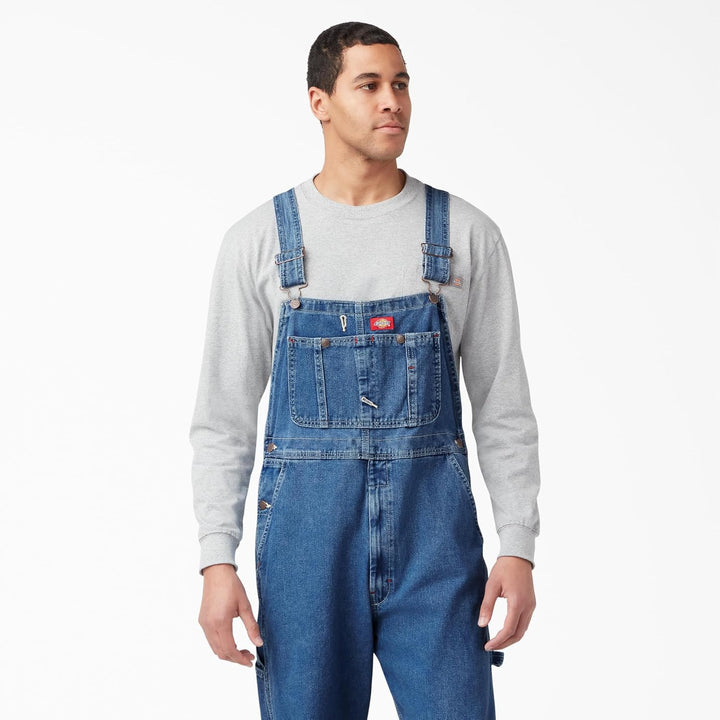 Dickies Herren Latzhose Duck Bib Overall 38W / 32L Blau (Rnsd Ind/Blu Rnb), 38W / 32L Blau (Rnsd Ind