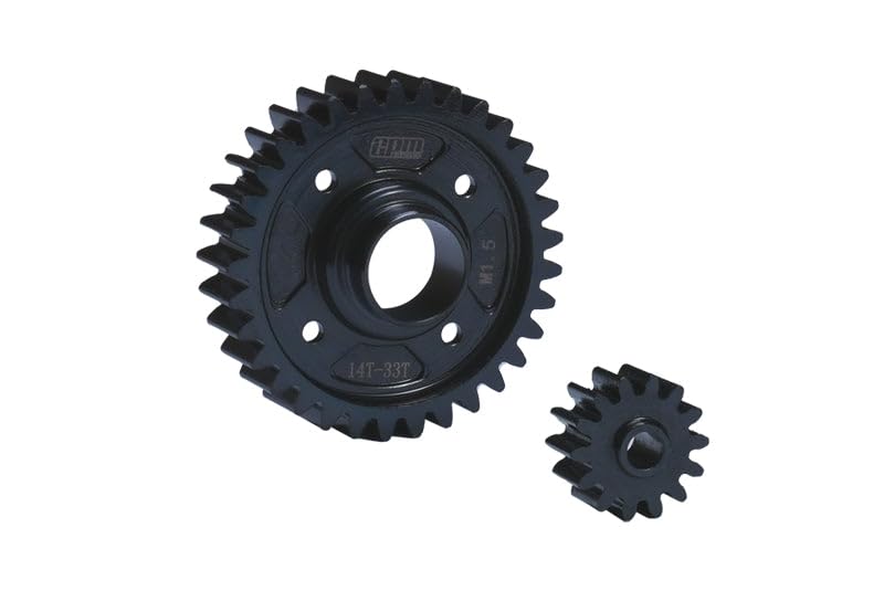 Medium Carbon Steel Center Diff Output Gear 33T and Input Gear 14T for Traxxas 1:5 X MAXX 8S-77086-4