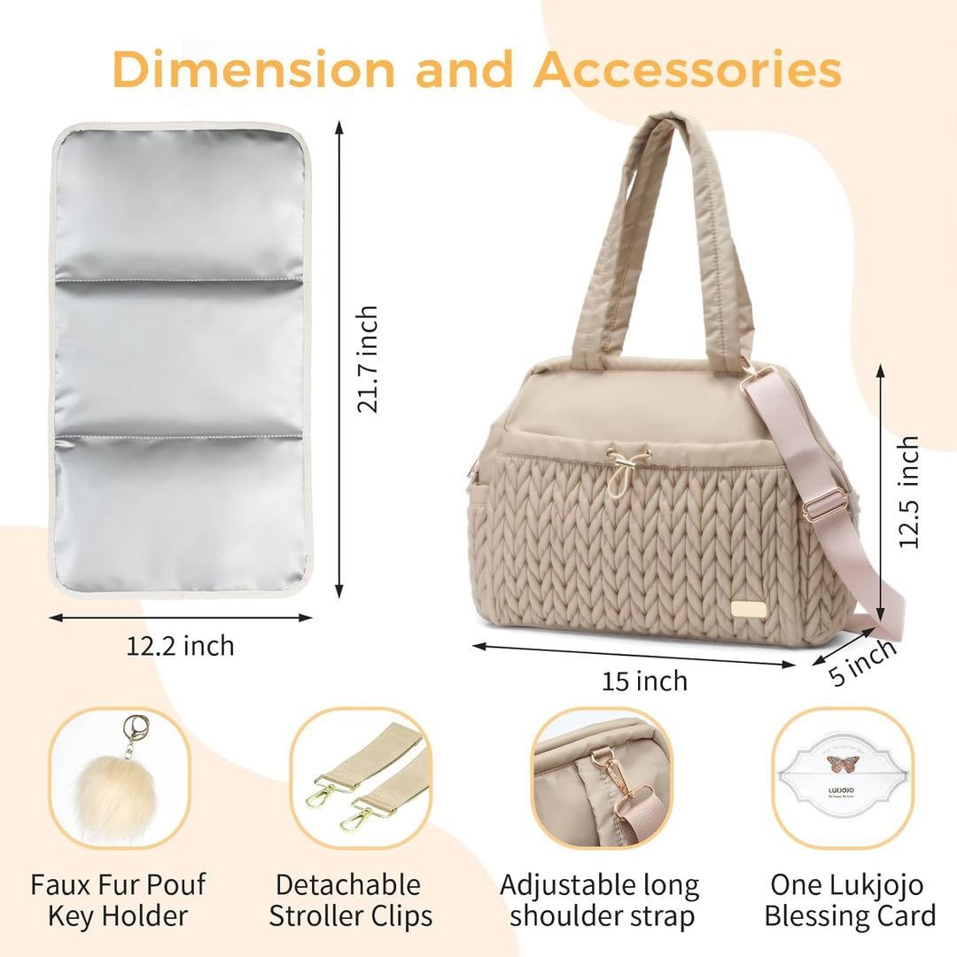 Wickeltasche, Baby-Reise-Organizer (Beige) Dusty Rose, Dusty Rose
