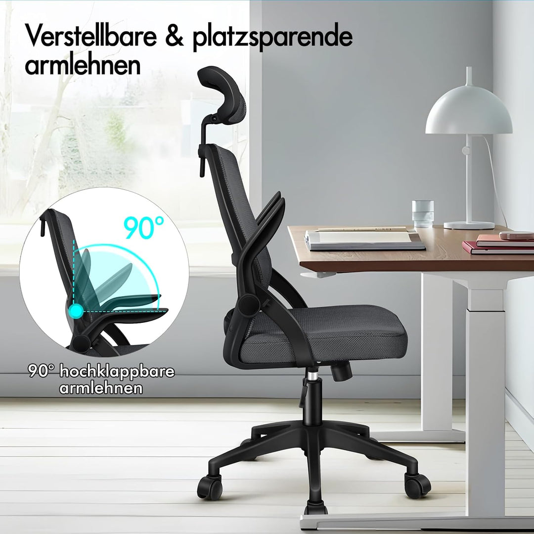 ALFORDSON Ergonomischer Büro-Schreibtischstuhl, Computerstuhl mit dynamischer Lordosenstütze, neigba