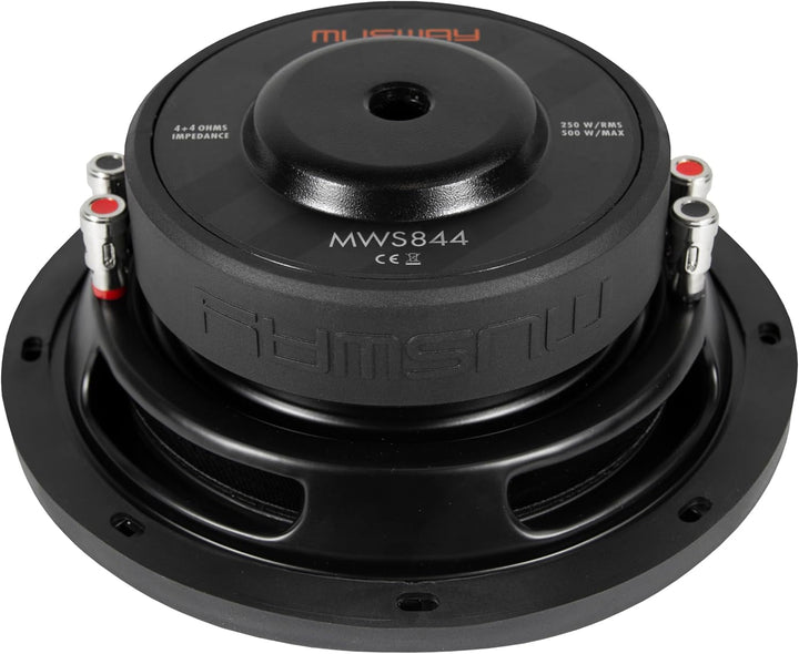 Musway MWS844-20cm (8") Flat Subwoofer mit Doppelschwingspule und 500W max.