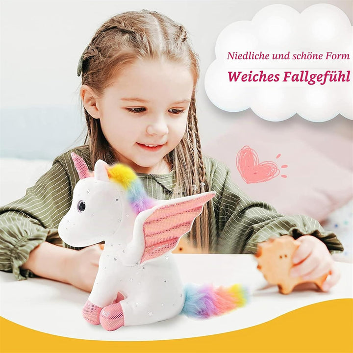 Trayosin 20/28cm Kuscheltier Einhorn Plüschtier für Mädchen,Niedliches Plüschtier Geschenk für 3-8 J