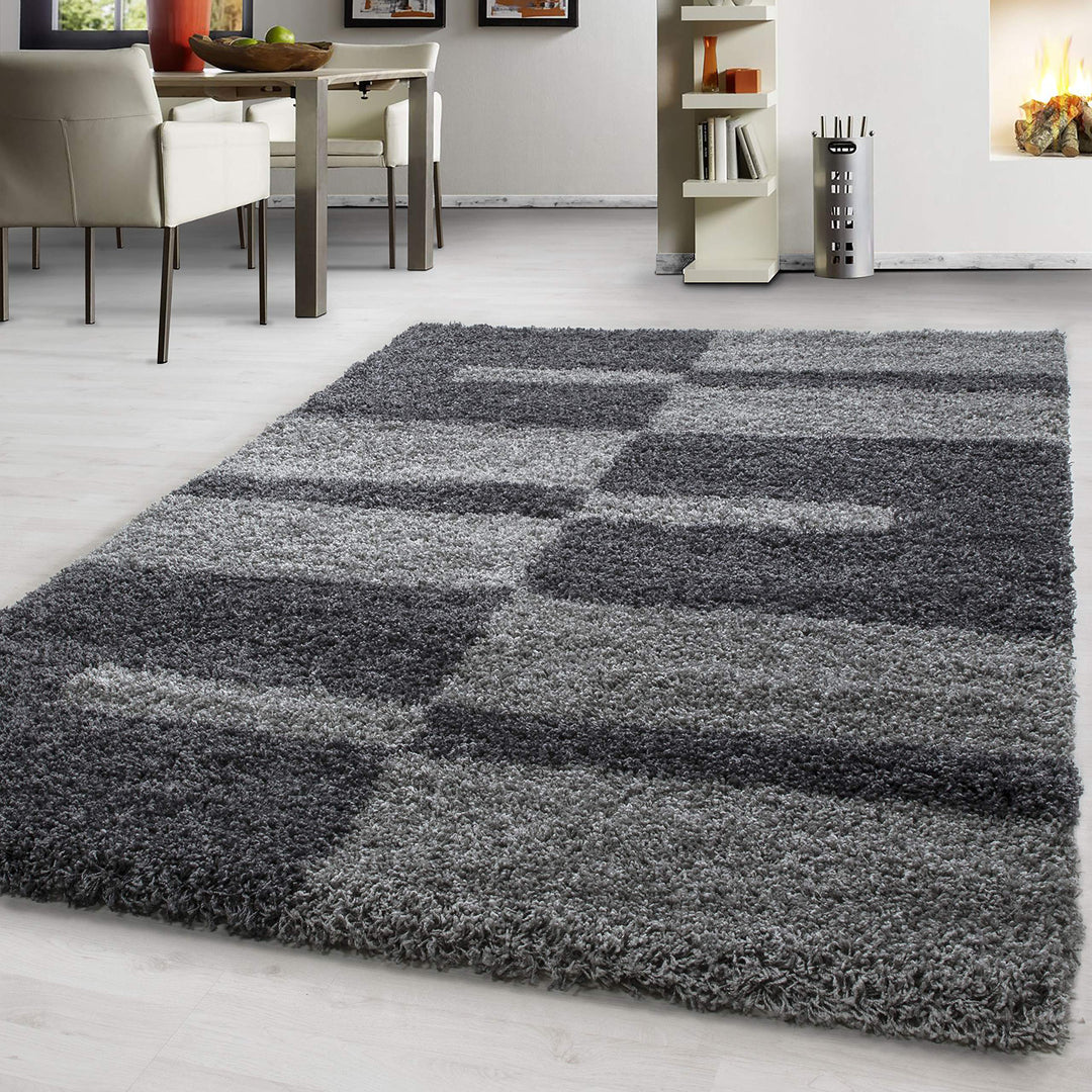 Hochlfor Teppich Wohnzimmer Kariertes Design Schlafzimmer Esszimmer Flur Läufer Küche Weicher Langfl