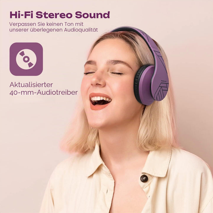 PowerLocus Bluetooth Over-Ear Kopfhörer, Kabellos Stereo Faltbare Kopfhörer Kabellose und Kabel-Kopf