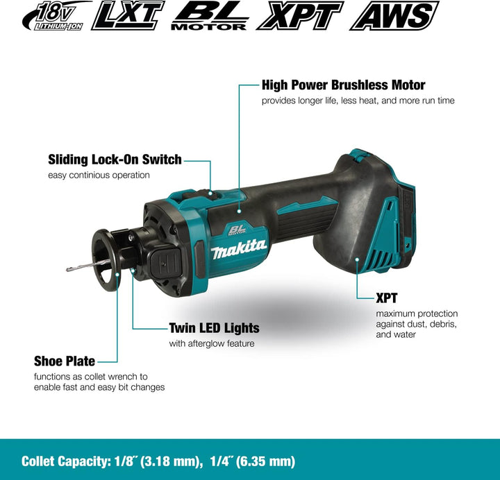 Makita DCO181Z Akku-Rotationsschneider 18 V (ohne Akku, ohne Ladegerät)