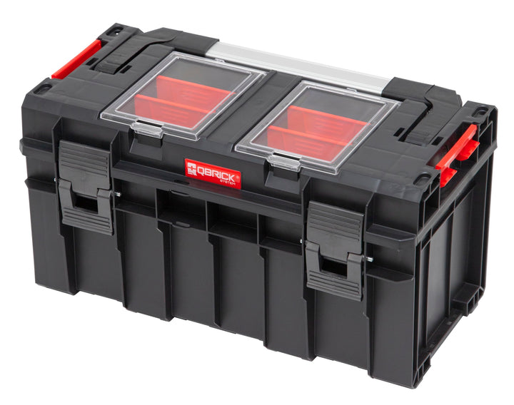Qbrick System Werkzeugkoffer Werkzeugkasten Leer Werkzeugkiste PRO 500 Profi Schwarz Rot 450 x 260 x