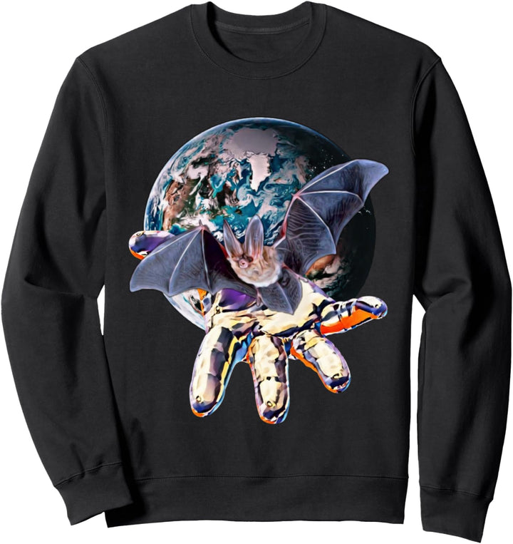 Fledermaus Nacht Vampire Motiv Halloween Flügel Fledermäuse Sweatshirt