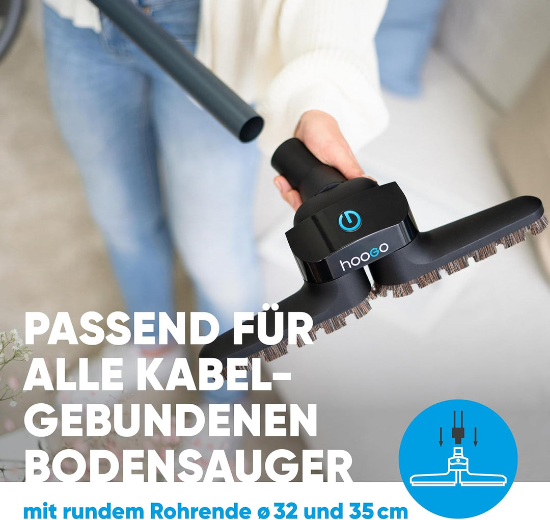 HOOGO® flipflop Universal Staubsauger Bodendüse flex - passend für alle runden 35/32mm Staubsaugerro