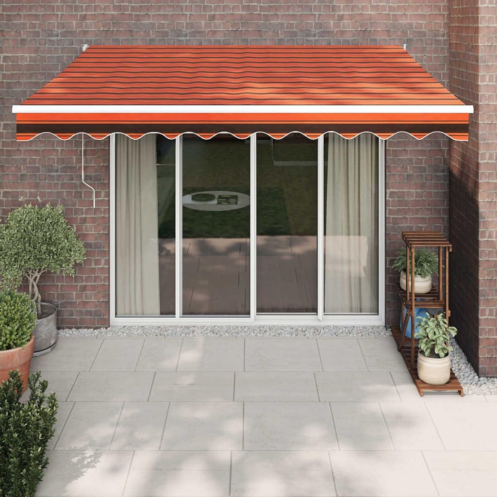 vidaXL Markise, Sonnenmarkise mit Kurbel Automatisch, Gelenkarmmarkise für Terrasse Balkon, Sonnensc