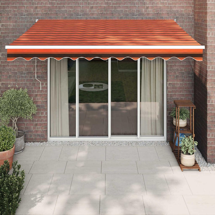 vidaXL Markise, Sonnenmarkise mit Kurbel Automatisch, Gelenkarmmarkise für Terrasse Balkon, Sonnensc