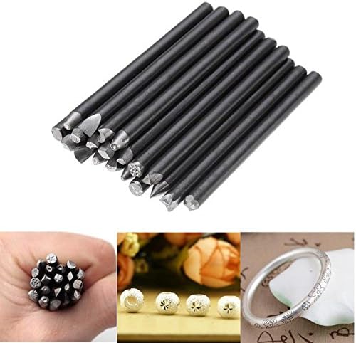 GOZAR 20 Stücke Assorted Punches Für Schmuck Blume Stempel Stempel Stamp Stanzwerkzeuge