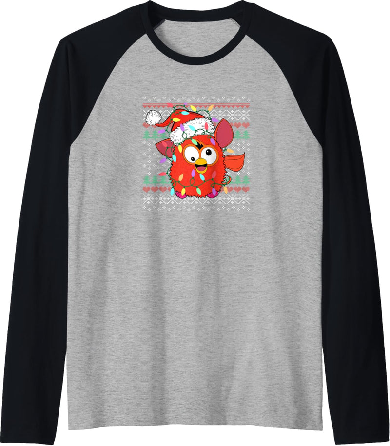Furby Christmas Ugly Sweater Raglan