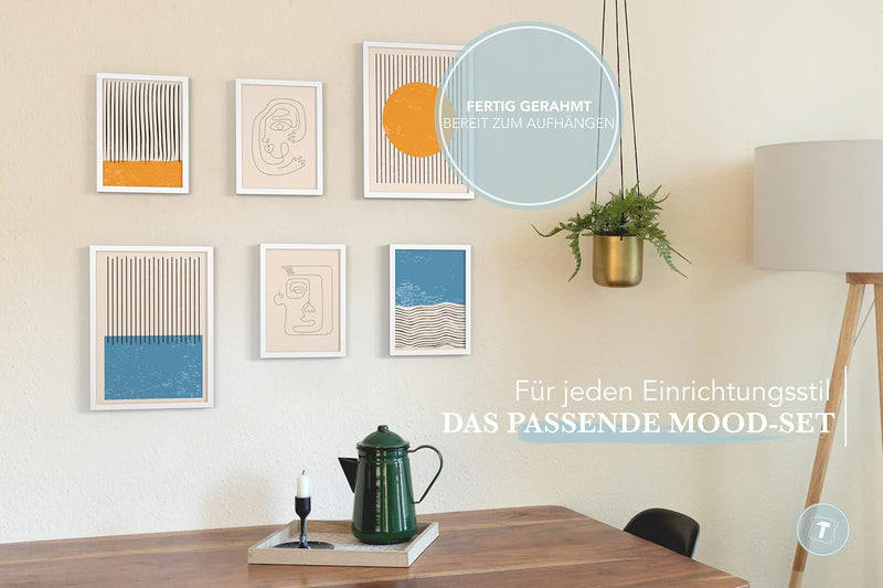 Papierschmiede® Mood Poster Set Hot and Cold, Fertiges Bilder Set mit Rahmen (Holz, weiss), Wohnzimm