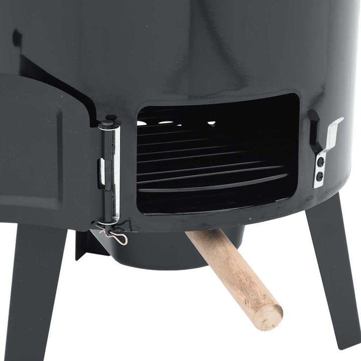 vidaXL Gulaschkanone, Gulaschofen mit Rauchabzug Deckel, Eintopfofen für Gartenparty Outdoor Küchen
