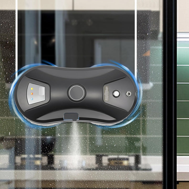 Fensterputzroboter 2800PA, Fensterputzer Elektrisch mit Fernbedienung, Indikator-Lichter & Luftausla