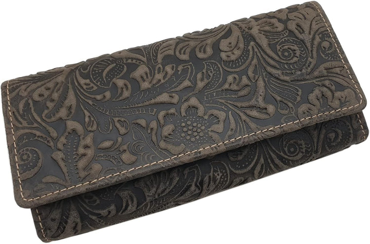 myledershop Grosse Vollrindleder Damen Geldbörse/Geldbeutel/Portemonnaie/Geldtasche/Portmonee mit Li