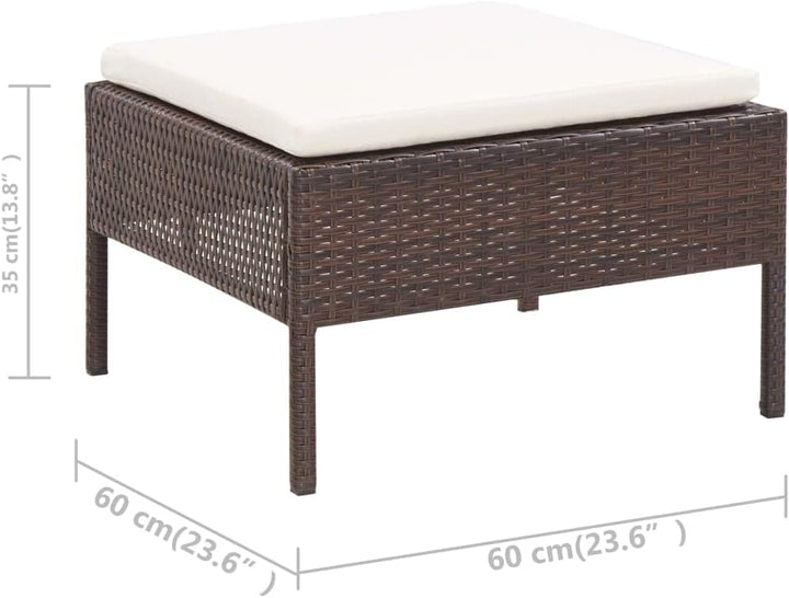 homiuse 3 Stück Garten Lounge Set mit Auflagen Balkonmöbel Set Gartenmöbel Set Terrassenmöbel Outdoo