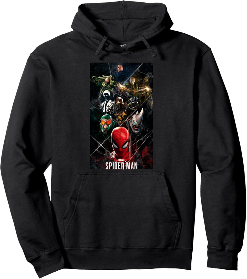 Marvel Spider-Man Villains In The Web Poster Pullover Hoodie