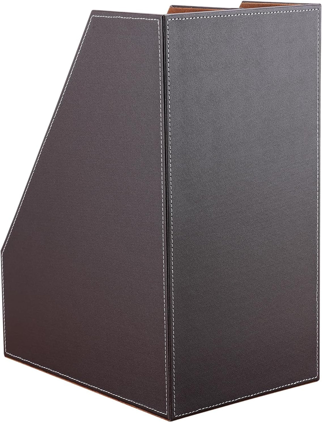 KINGFOM A4 Leder Stehsammler 2-slot Braun, 2-slot Braun