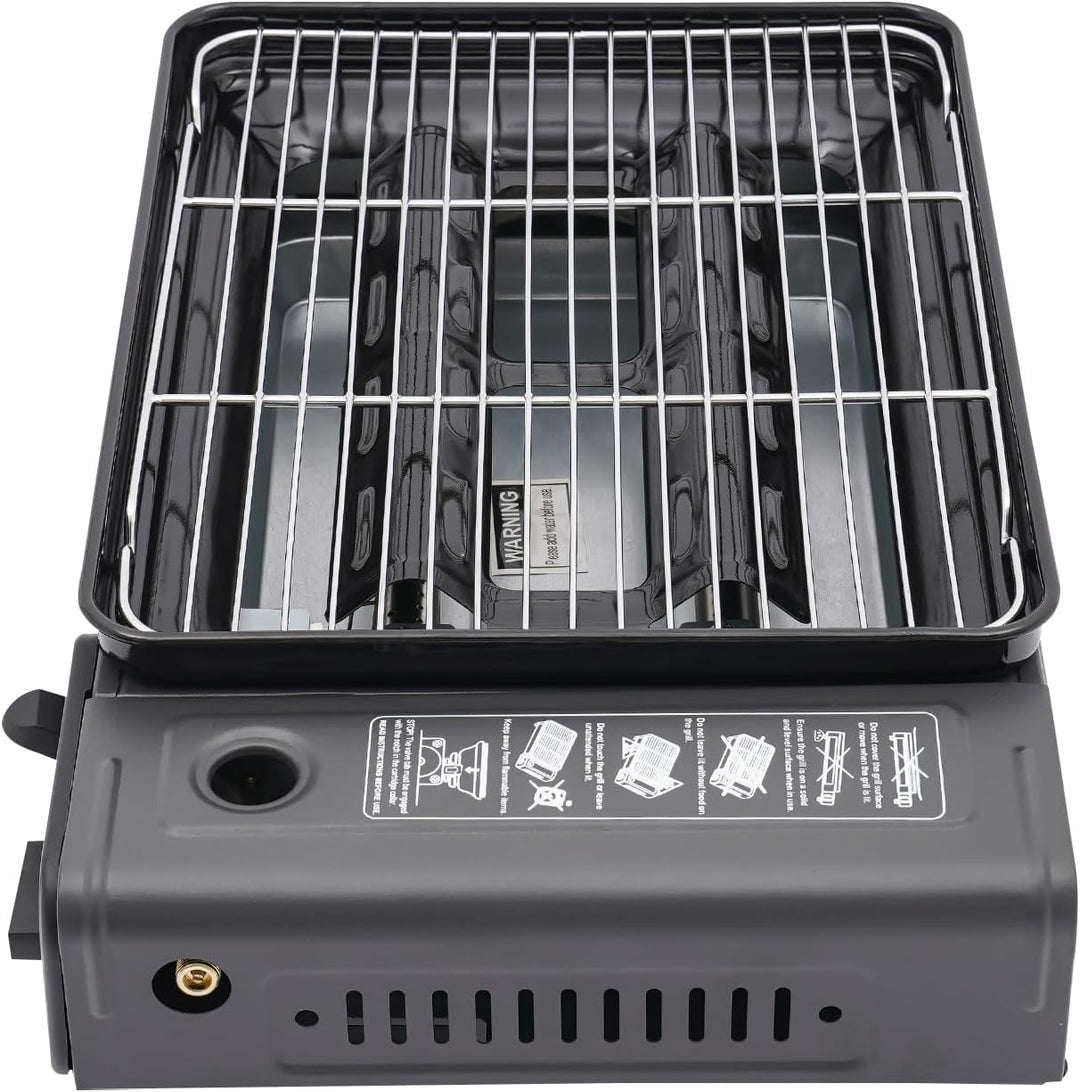 Grillkocher, Tragbarer Camping Grill Gasherd, Tragbarer Butan Gasherd, für Camping, Reisen, Trekking