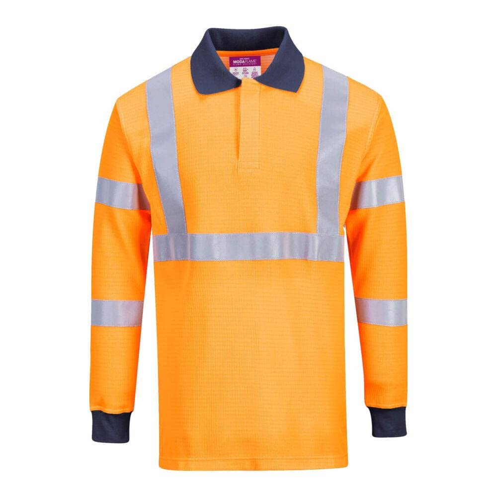Portwest Flammhemmendes RIS Polo-Shirt, Grösse: XXXL, Farbe: Orange, FR76ORRXXXL