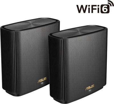ASUS ZenWiFi XT9 AX7800 2er Set Schwarz kombinierbarer Router (Tethering als 4G und 5G Router-Ersatz