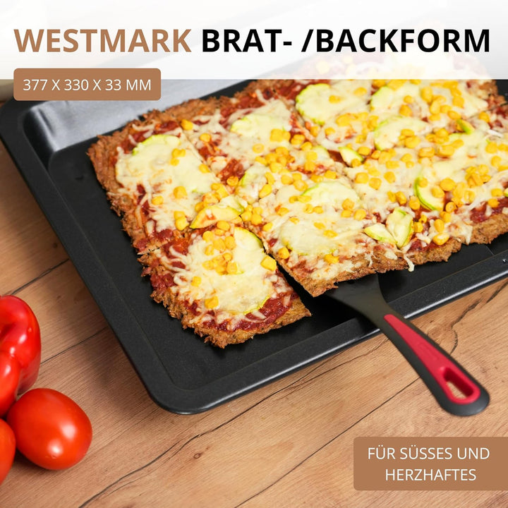 Westmark ausziehbares Backblech, 33 bis 53 cm, Antihaftbeschichtet, ILAG, Kaltgewalzter Stahl, Back-