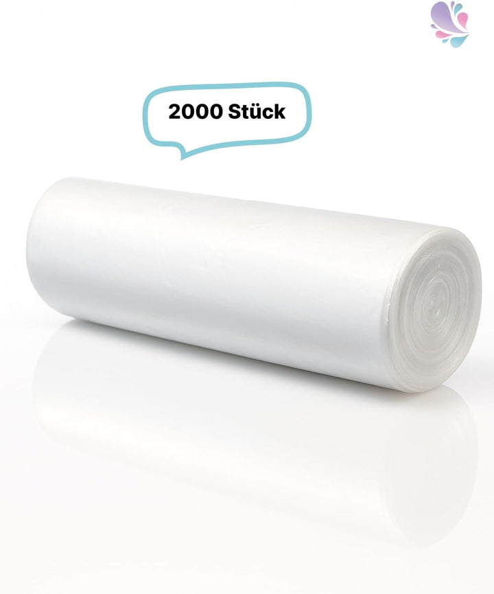 Blanc HYGIENIC Qualitäts-Müllbeutel – Mülltüten 16 Liter, 40x 50 Stück auf Rolle, Mülleimerabfallbeu