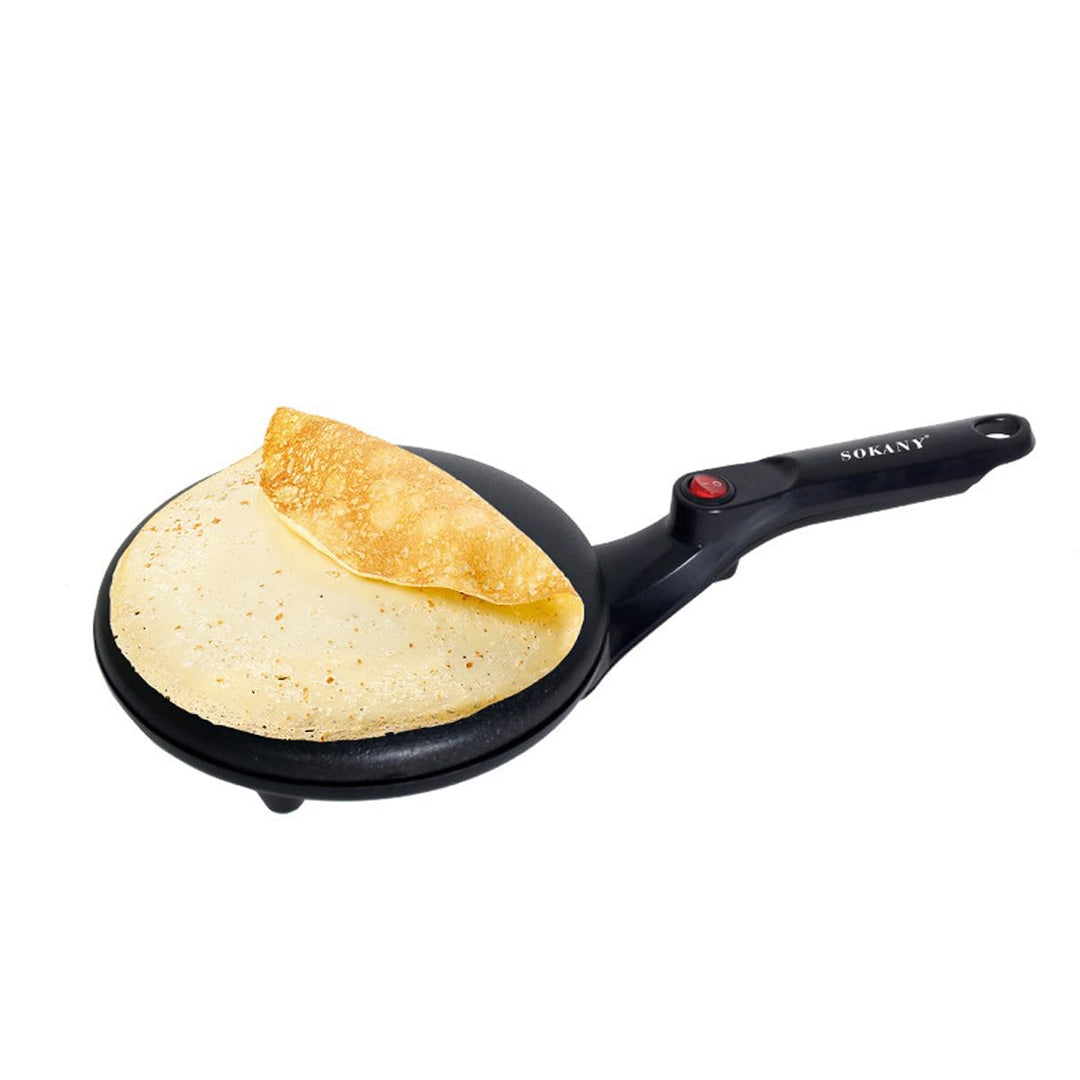 SOKANY Crepes Maker, Elektrischer Crêpes-Maker mit Cool-Touch-Griff, Antihaftbeschichtung, Temperatu