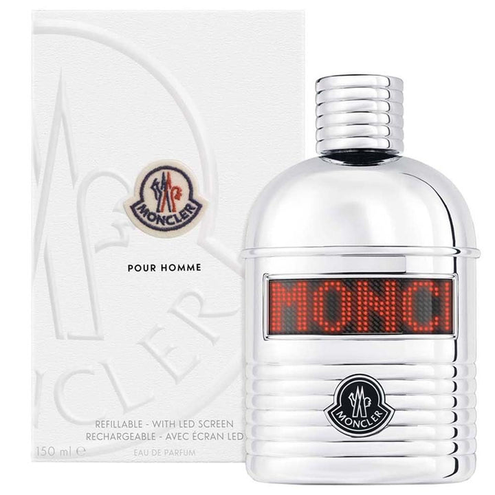 MONCLER, Pour Homme, Eau de Parfum, Herrenduft, (wiederaufladbar + LED Screen), 150 ml