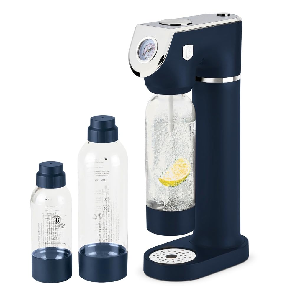Berlinger Haus – SODABAR Wassersprudler + 2 Flaschen Deep Sea Collection – 2 l – blau
