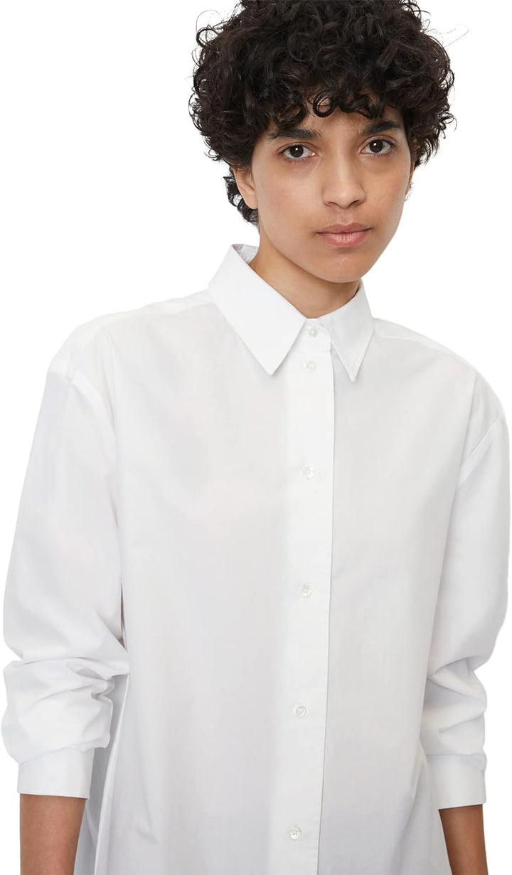 Marc OߴPolo Damen Hemdbluse aus Bio-Baumwolle Oversized, 34