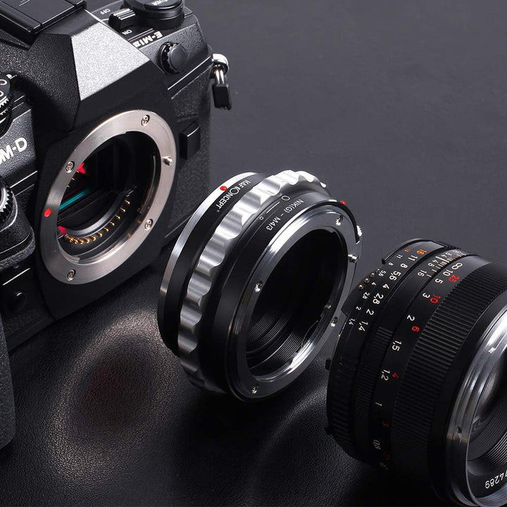 K&amp;F Concept Nikon AI(G)-M4/3 Objektiv Adapter mit Blendenring für Nikon G AF-S F Objektiv auf M4/3 M