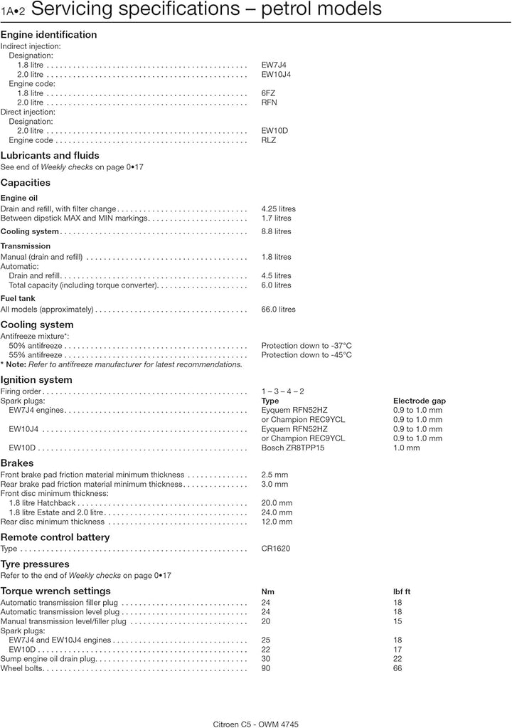 Citroen C5 Owners Workshop Manual