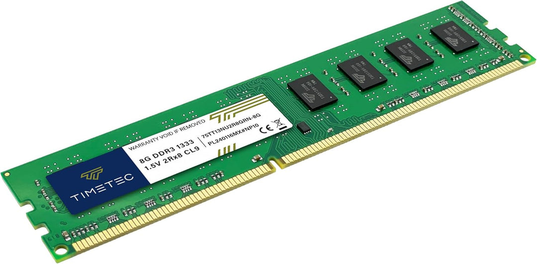 Timetec 8 GB DDR3 1333 MHz PC3-10600 Non-ECC Ungepuffert 1,5 V CL9 2Rx8 Dual Rank 240 Pin UDIMM Desk