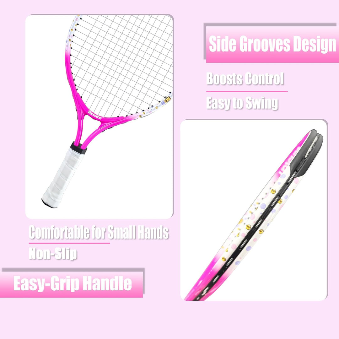 Senston Tennisschläger 17/23 Zoll Tennis Racket für Jugendliche– Leicht, Langlebig, Einfach zu greif