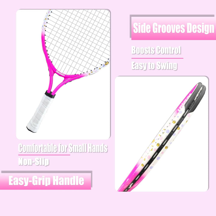 Senston Tennisschläger 17/23 Zoll Tennis Racket für Jugendliche– Leicht, Langlebig, Einfach zu greif
