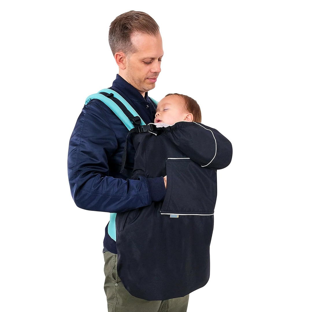 JAN & JUL Waterproof Baby Rain Cover with Hood and Pockets, Universal for Baby Carriers and Stroller