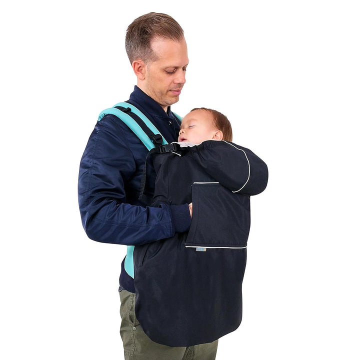 JAN & JUL Waterproof Baby Rain Cover with Hood and Pockets, Universal for Baby Carriers and Stroller