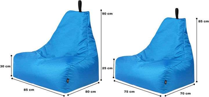PATCH HOME Sitzsack Sitzkissen Beanbag Premium Lounge Gaming Sessel inkl. Würfel | 2 Grössen In & Ou